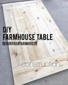 میز خانه مزرعه DIY »ourfauxfarmhouse.com