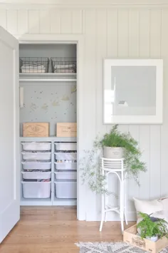 Makeover Closet DIY با هک Ikea Trofast |  نوسازی کمد کوچک - گل خانه درختی