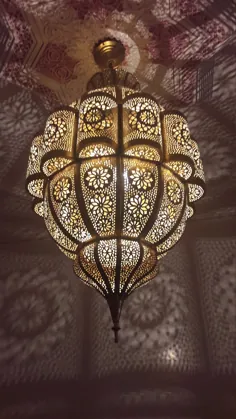 چراغ آویز بزرگ مراکشی ، لامپ مراکشی ، چراغ آویز ، چراغهای روشنایی نورپردازی جدید دکوراسیون منزل از مراکش