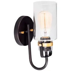 Maxim Magnolia 12 "High Bronze and Gold Wall Sconce - # 60V44 | Lamps Plus
