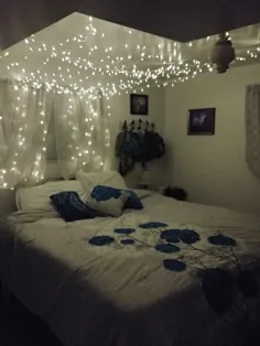 35 اتاق خواب دکور دخترانه چراغهای رشته ای فوق العاده
