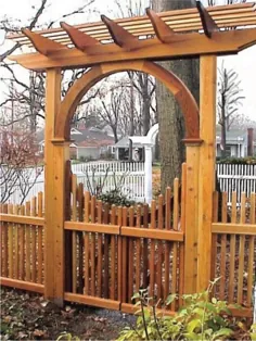 Arbor Walkway Gate سفارشی ساخته شده توسط نیو انگلند وود ورکس