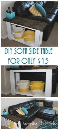 نحوه ساخت میز کناری مبل با حدود 15 دلار • ساده نگه داشتن آن