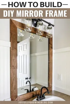 نحوه افزودن قاب چوبی DIY به آینه حمام