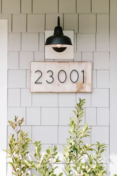 نحوه انجام: شماره خانه DIY خارج از تخته سه لا |  وبلاگ توسط یاسمین راث