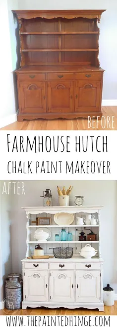 Farmhouse Hutch Makeover با Country Chic Paint