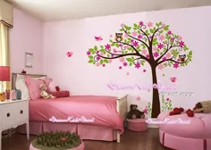 عکس برگردان دیوار گلدوزی کودک دیوار شکوفه Cherry Blossom |  اتسی