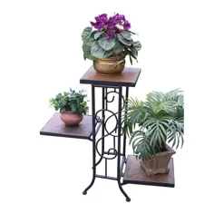 4D Concepts 22.4-in Antique Tuscany Indoor / Outdoor Rectangular Tlate Plant Stand Lowes.com