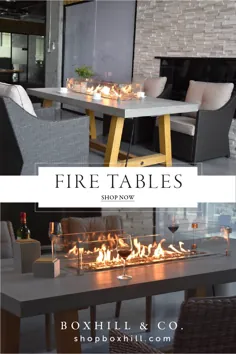جداول آتش نشانی |  مبلمان و طراحی مدرن در فضای باز |  میز آتش ناهار خوری Sonoma