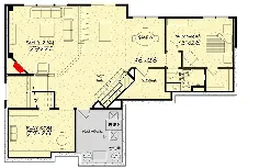 طرح 73403HS: طرح منحصر به فرد خانه جدید آمریکایی با سطح پایین اختیاری
