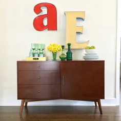angelo: HOME TV Console / Buffet Cabinet - 52 "Mid-Century (گردو)