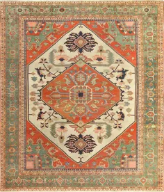 فرش زیبای عاج عاجی Serapi Persian 49353 توسط Nazmiyal