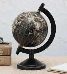 خرید پلاک پلاستیکی سیاه جدول جغرافیایی Globe توسط Imli Street Online - Globes - تزئینات دریایی - دکوراسیون منزل - محصول Pepperfry