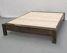 تختخواب سکویی مزرعه ناتمام / قاب بستر سنتی / تختخواب چوبی سکوی چوبی / تختخواب بستر مدرن / شهری / کلبه