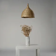 چراغ آویز سبد گرد Bamboo Rattan Round By Artisan Living