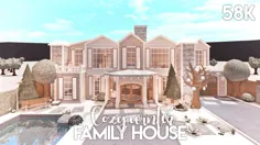 خانه خانوادگی دنج زمستان |  Bloxburg Build