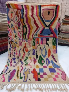 فرش دستباف SOFT Colorful Azilal مراکشی بربر |  اتسی