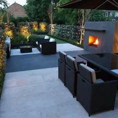 طراحی باغ معاصر تراس تخته سنگ توسط لین مارکوس و ساخته شده توسط