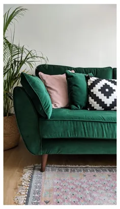 کاناپه مبلمان اتاق نشیمن سبز