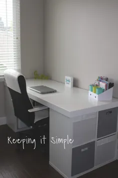 Ikea Hack- میز کامپیوتر DIY با قفسه های Kallax • ساده نگه داشتن آن