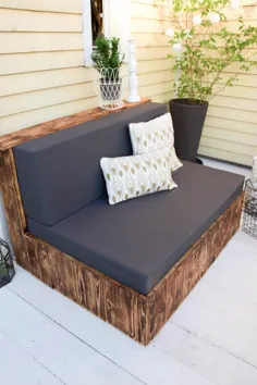 Flambierte DIY Sitzmöbel aus Paletten!  Der einfache und günstige Weg zur schicken Lounge im Garten - خانم سبز