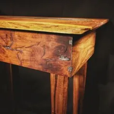میز رزین لبه زنده و اپوکسی.  هر چوبی را به صورت سفارشی ساخته و |  اتسی