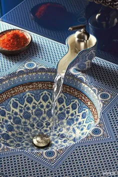 سینک ظرفشویی مراکشی ، طراحی الهام گرفته از سبک مراکشی قرن 15th
