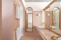 اتاق پودر: 11 حمام مورد علاقه صورتی رنگ ، نسخه مدرن - Remodelista