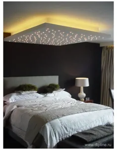 طراحی سقف روشنایی اتاق خواب مدرن