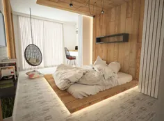 تختخواب خود را با یک سر صفحه از سقف تا سقف و نورپردازی مخفی برجسته کنید