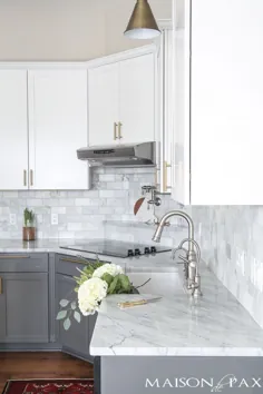 بهترین آشپزخانه خاکستری و سفید و مرمر - Maison de Pax