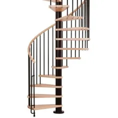 Arke Phoenix 55 in. Black Spiral Staircase Staircase Kit-K07084 - انبار خانه