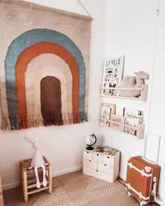 اتاق کودک |  OYOY فرش دیوار رنگین کمان را دنبال کنید