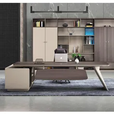 عمده فروشی جدیدترین مدل های میز و صندلی اداری لوکس مدرن چوبی مدل L شکل از m.alibaba.com