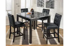 میز ناهار خوری پیشخوان میس ویل و چهارپایه میله ای (مجموعه 5 عددی) |  فروشگاه خانگی اشلی