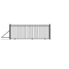 ALEKO ALEKO DG30MADSSL مادرید سبک اسلاید تک آهنی دروازه فرفورژه دروازه دروازه 30 فوت |  DG30MADSSL-LO