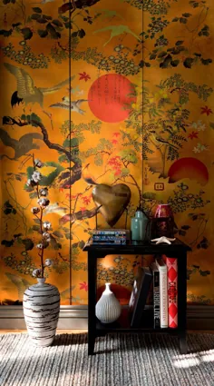کاغذ دیواری / پانل طراح کاغذ دیواری سنتی ژاپنی |  اتسی