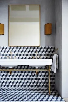 10 آخرین روند در کاشی های مدرن برای طراحی حمام کوچک