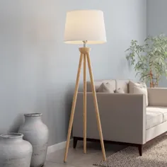 لامپهای خانگی Hastings 58-in Natural Lights Tripod Floor Lamp Polyester |  343209WPV