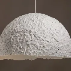 لامپ کاغذی Papier mache آویز گل صد تومانی آویز سازگار با محیط زیست طراحی داخلی مناسب برای اتاق غذاخوری ایده هدیه لامپ بزرگ صنعتی