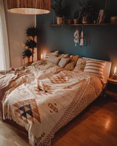 ایده اتاق خواب چاپ قبیله ای