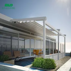 سیستم کنترل از راه دور جمع شونده سایه بان روکش تراس Sun Shade بالکن - خرید سقف تراس ، سقف بالکن جمع شونده ، محصول سایه بان سقف جمع شونده در Alibaba.com