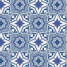 نقاشی دیواری کاشی پرتغالی آبی و سفید |  هوویا