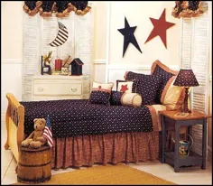 سبک تزئینات آمریکایی ابتدایی - هنرهای محلی - تزئینات هارتلند - دکوراسیون منزل روستایی آمریکایی - تزئینات طراحی اتاق خواب آمریکایی به سبک استعماری و کشور - تزئینات روستایی روستای ابتدایی