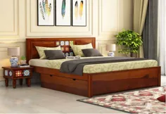 تختخواب های کینگ سایز @ تخفیف 70٪ تخفیف: تختخواب های چوبی سایز بزرگ را با بهترین قیمت در هند بخرید