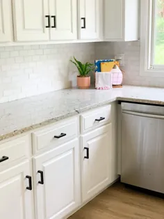 نقاشی کابینت های آشپزخانه به رنگ سفید - آشپزخانه آشکار است