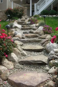 پله های سنگی و پیاده روهای سنگی برای خانه شما در مریلند
