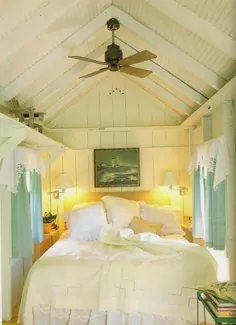 مجموعه ای از الهام بخش اتاق خواب کلبه ساحلی