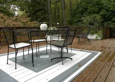 Peinture terrasse bois: réalisez un tapis peint et égayez l'espace فضای باز