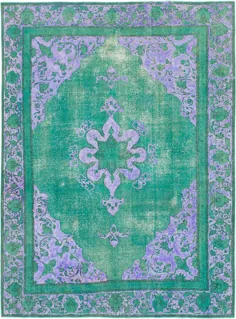 سبز 9 'x 12' 4 Ultra Vintage فرش ایرانی